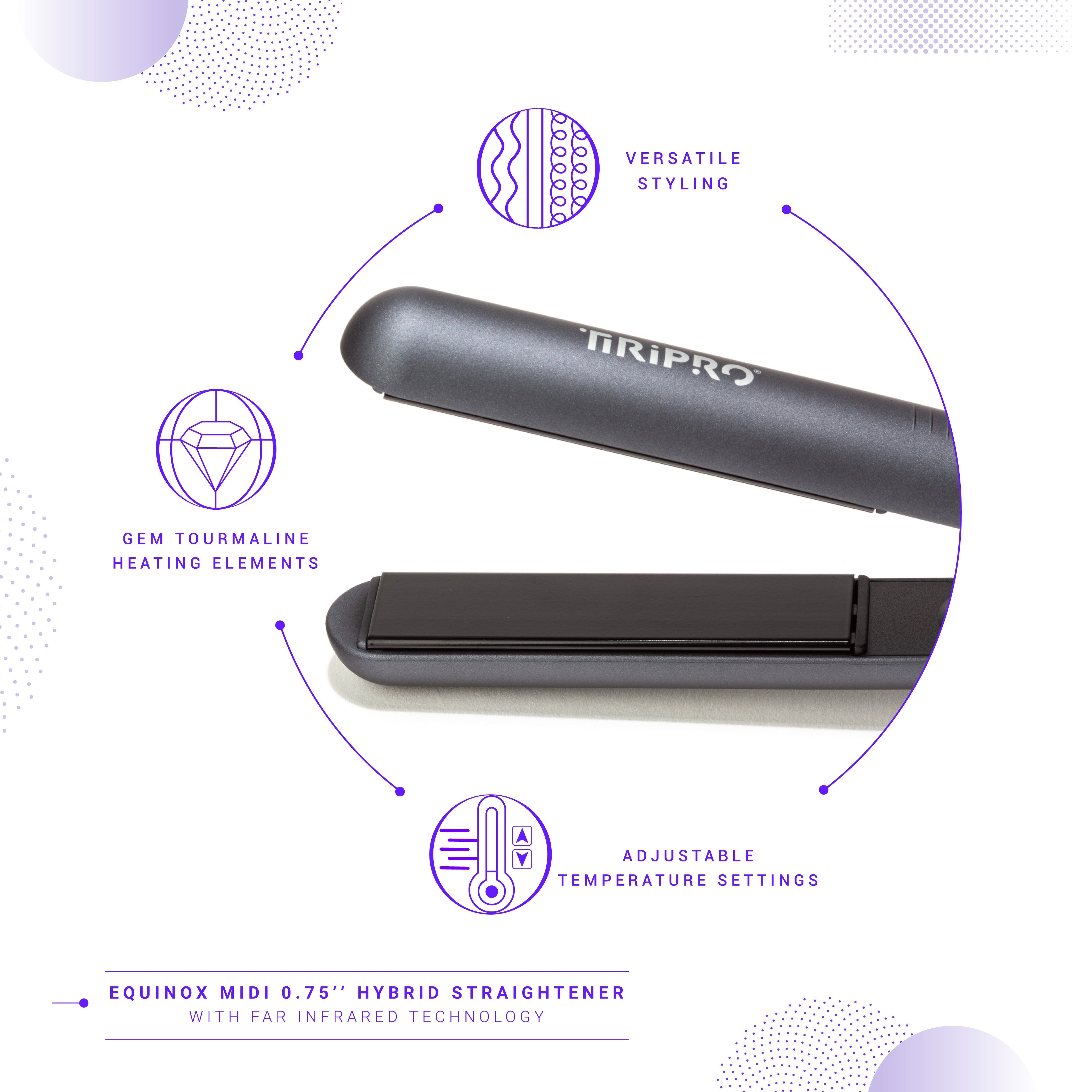 Midi 0.75" Hybrid Straightener with Far Infrared Tech