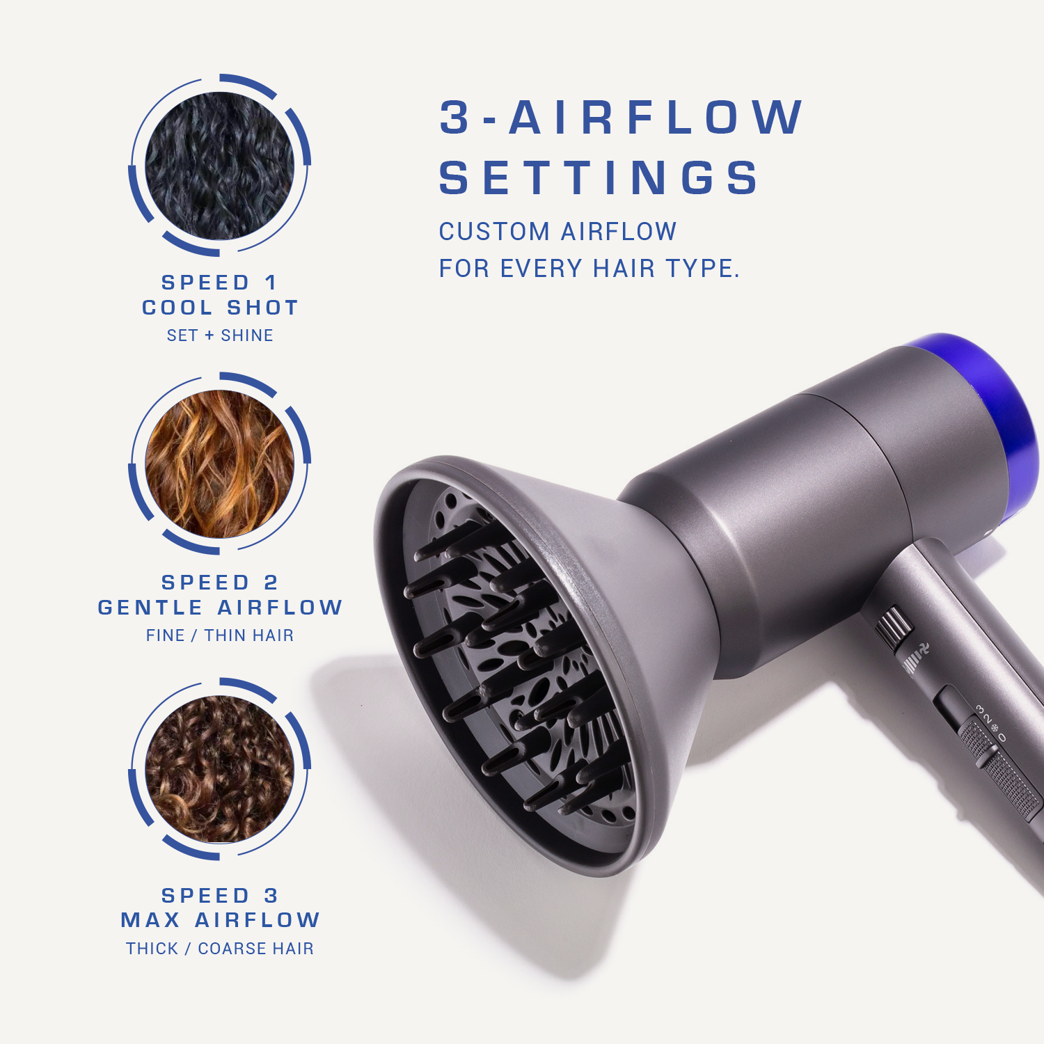 Prisma Pro Dryer with Adjustable Airflow Technology (Accessories Included)