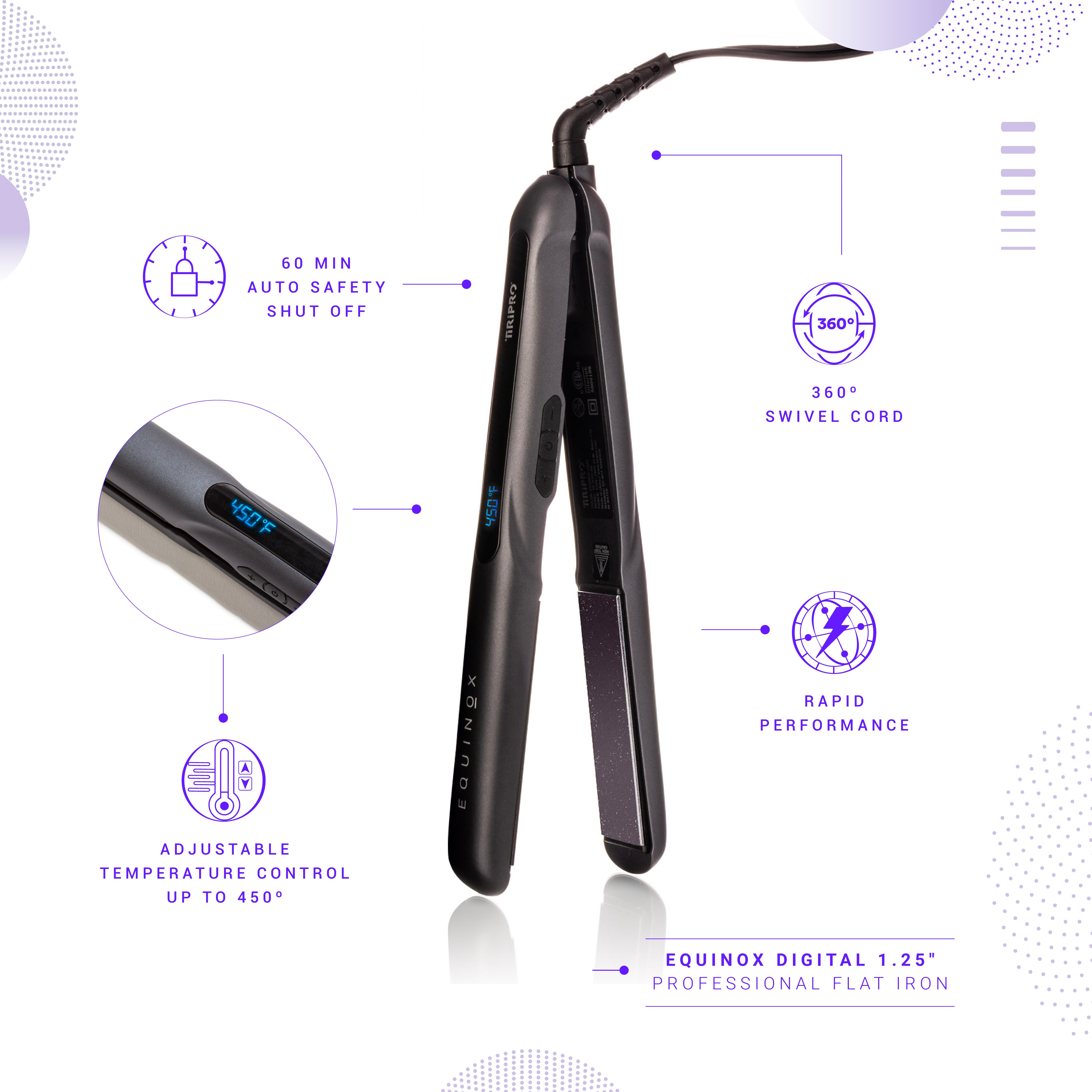 Equinox Digital 1.25" Professional Flat Iron