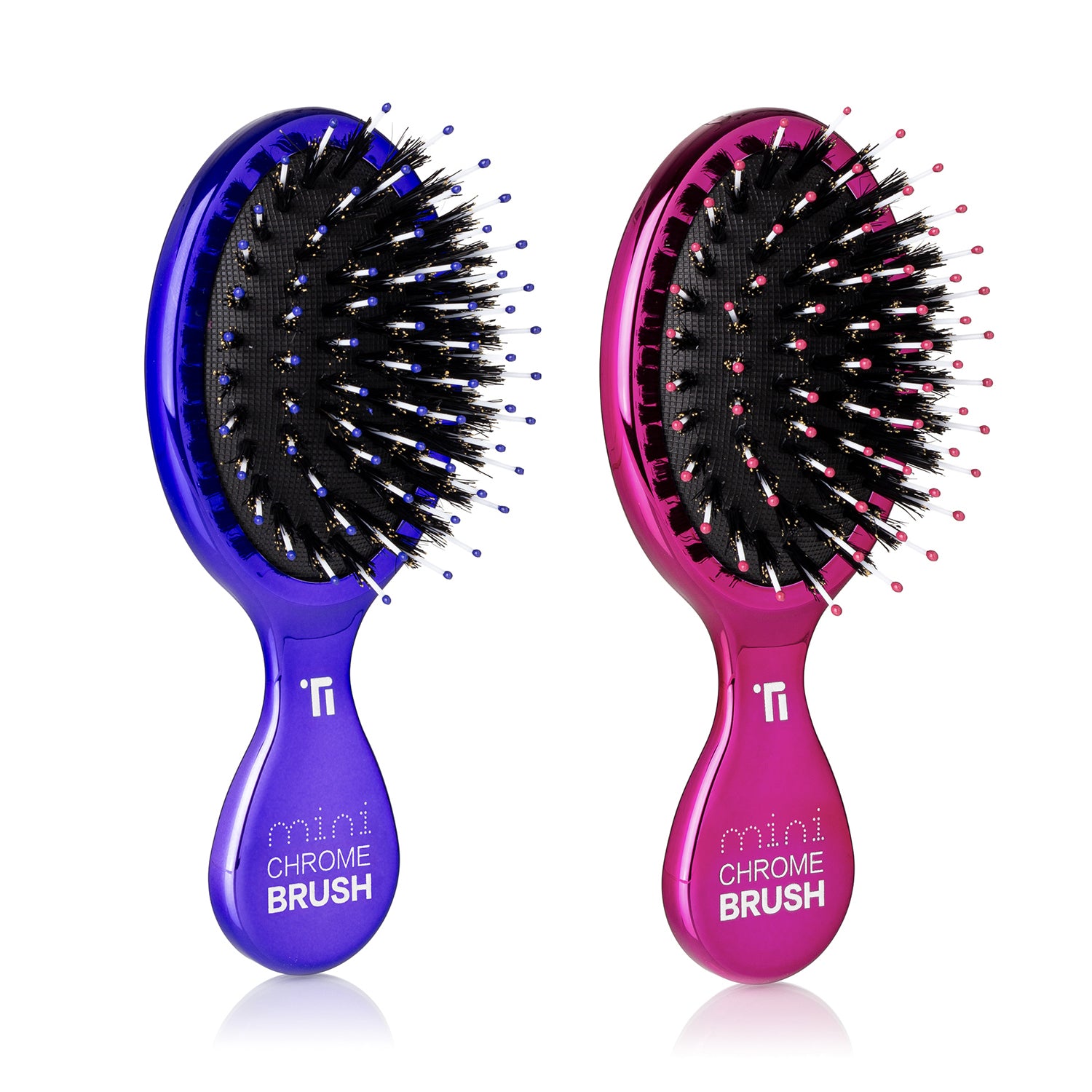 (Value 2-Pack) Mini Boar Bristle Hair Brush