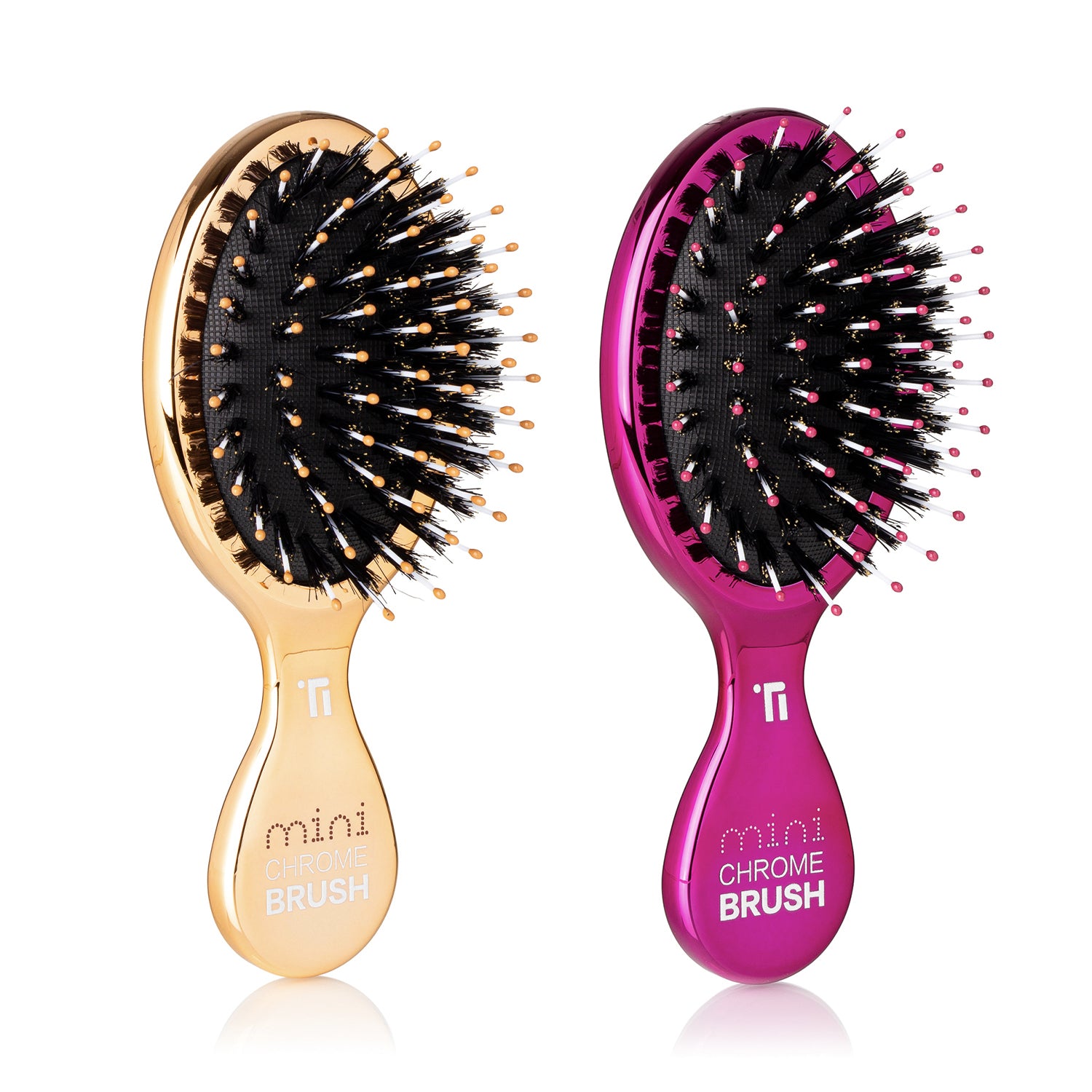(Value 2-Pack) Mini Boar Bristle Hair Brush