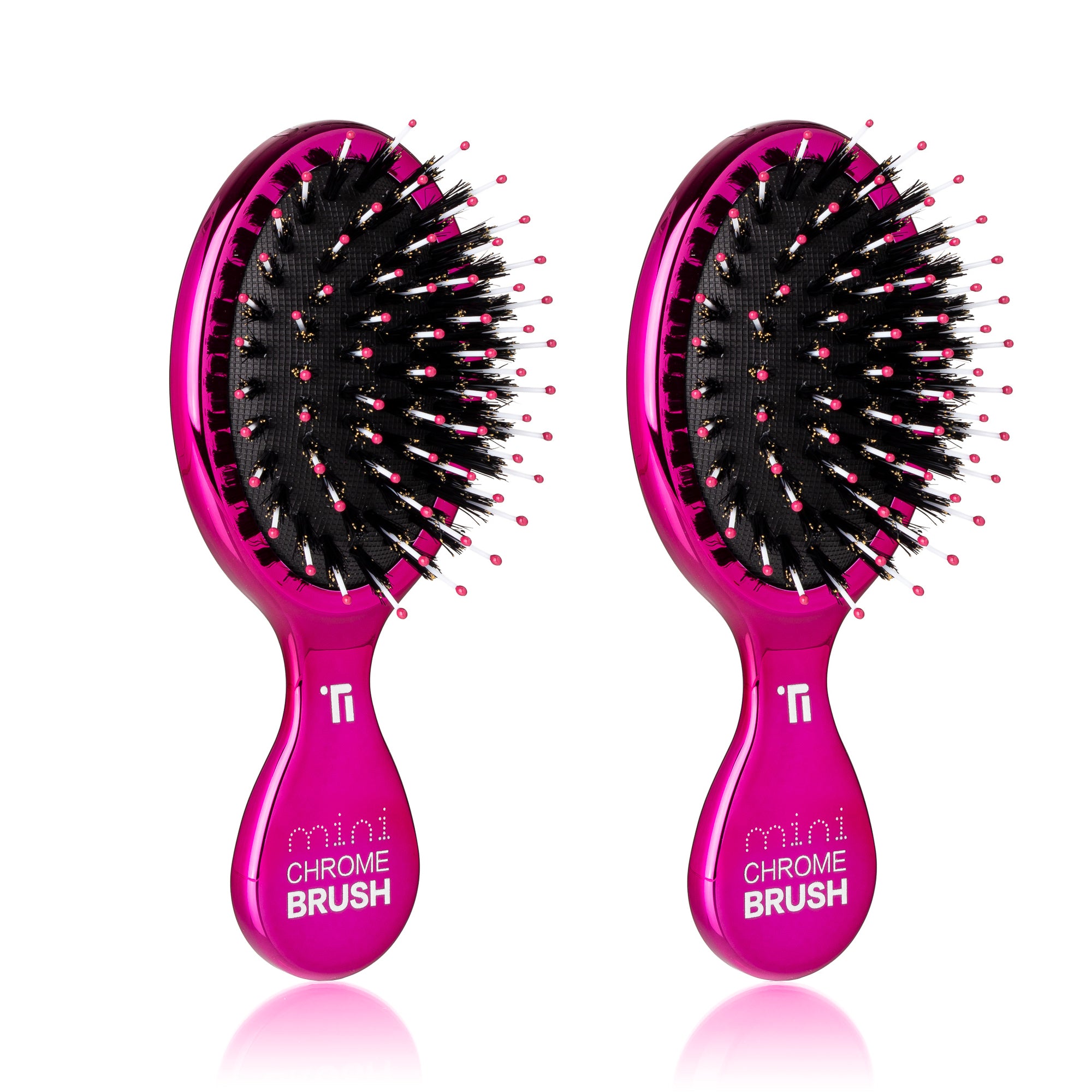 (Value 2-Pack) Mini Boar Bristle Hair Brush