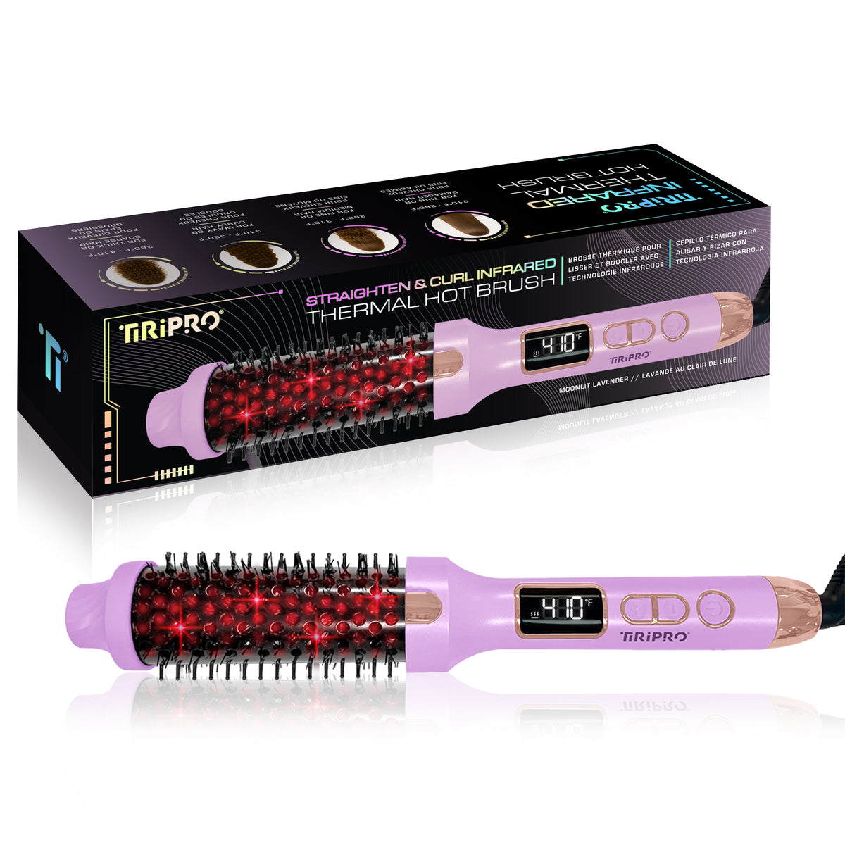 Infrared Thermal Hot Brush – Straighten & Curl Round Brush, 38mm