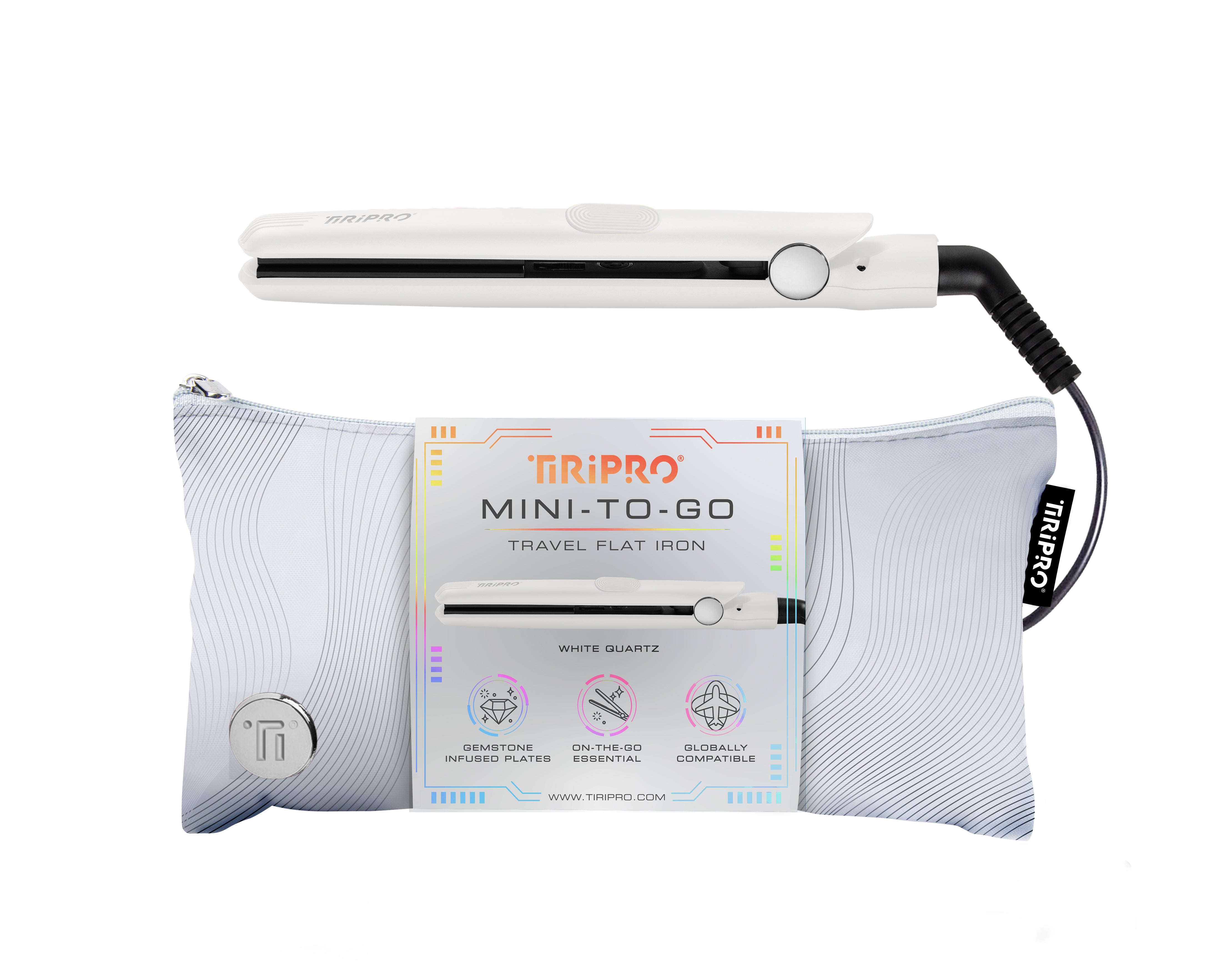 NEW Mini ToGo Flat Iron with Travel Carrying Bag