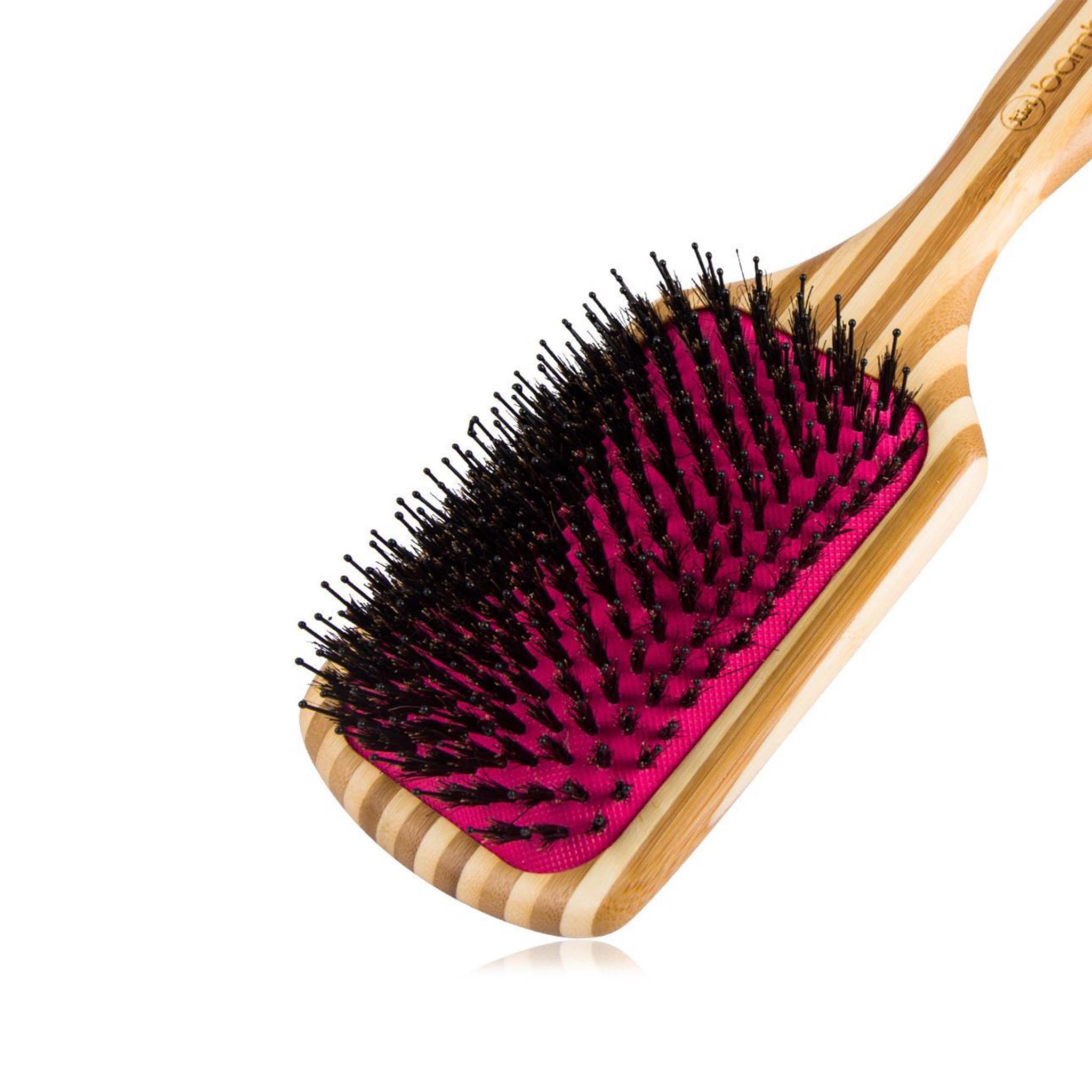 (Value 2-Pack) Detangling XL Bamboo Paddle Brush with Boar Bristles