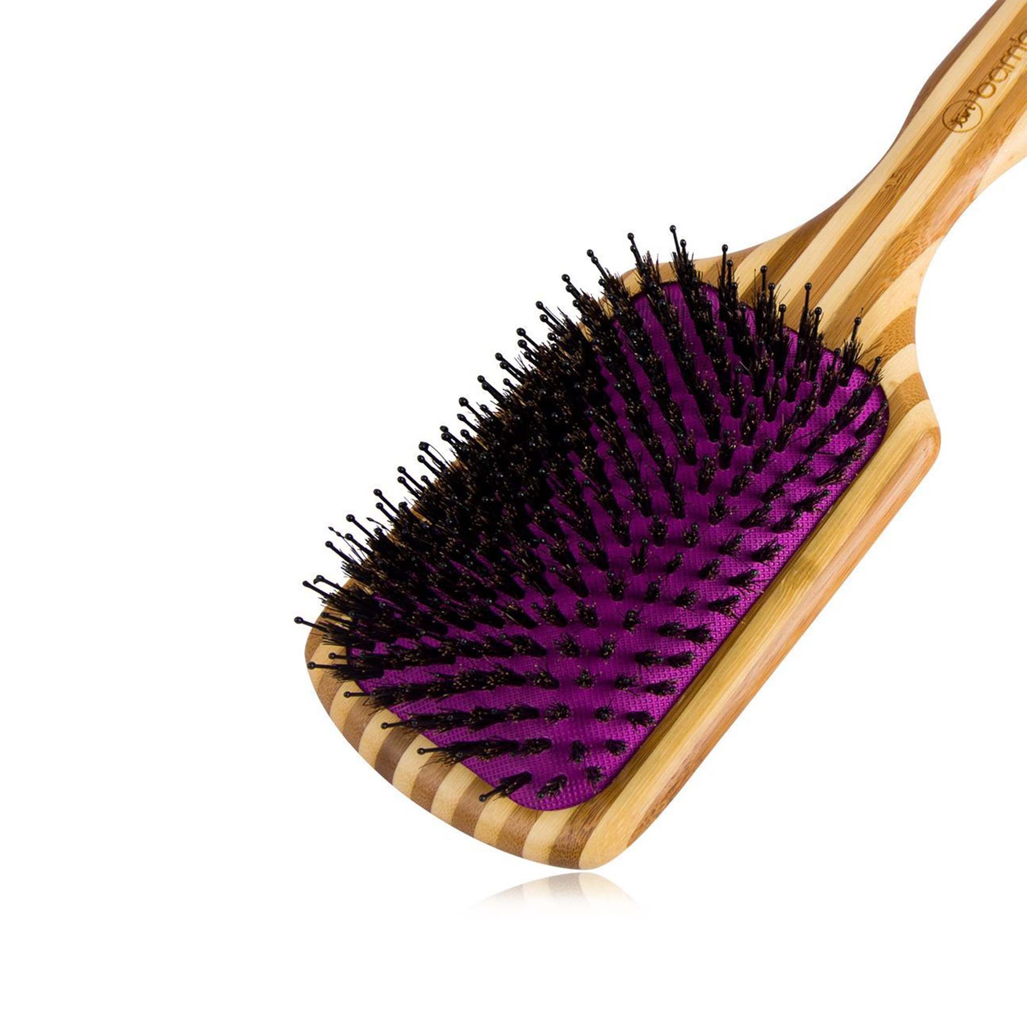 (Value 2-Pack) Detangling XL Bamboo Paddle Brush with Boar Bristles