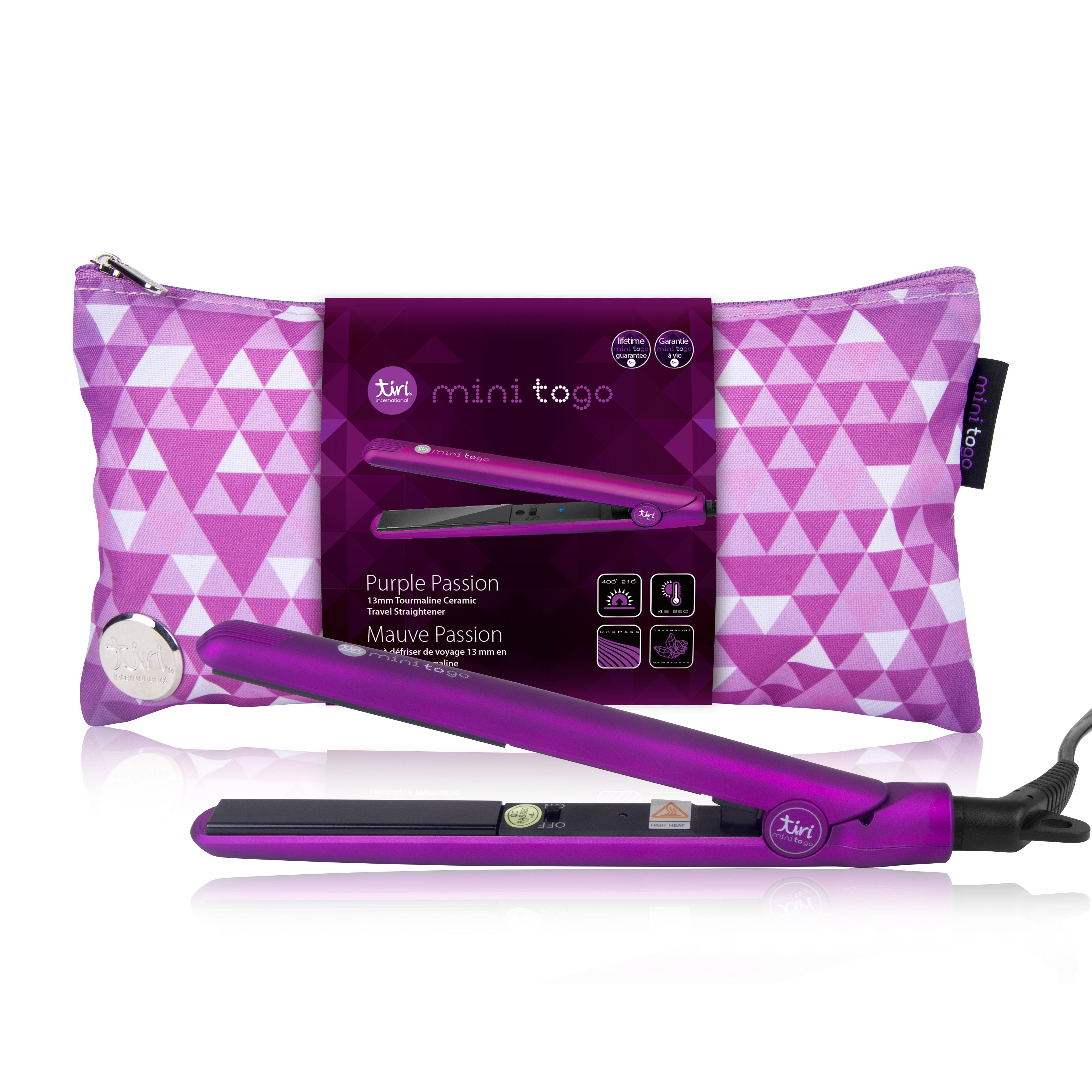 Mini ToGo Flat Iron with Travel Carrying Bag