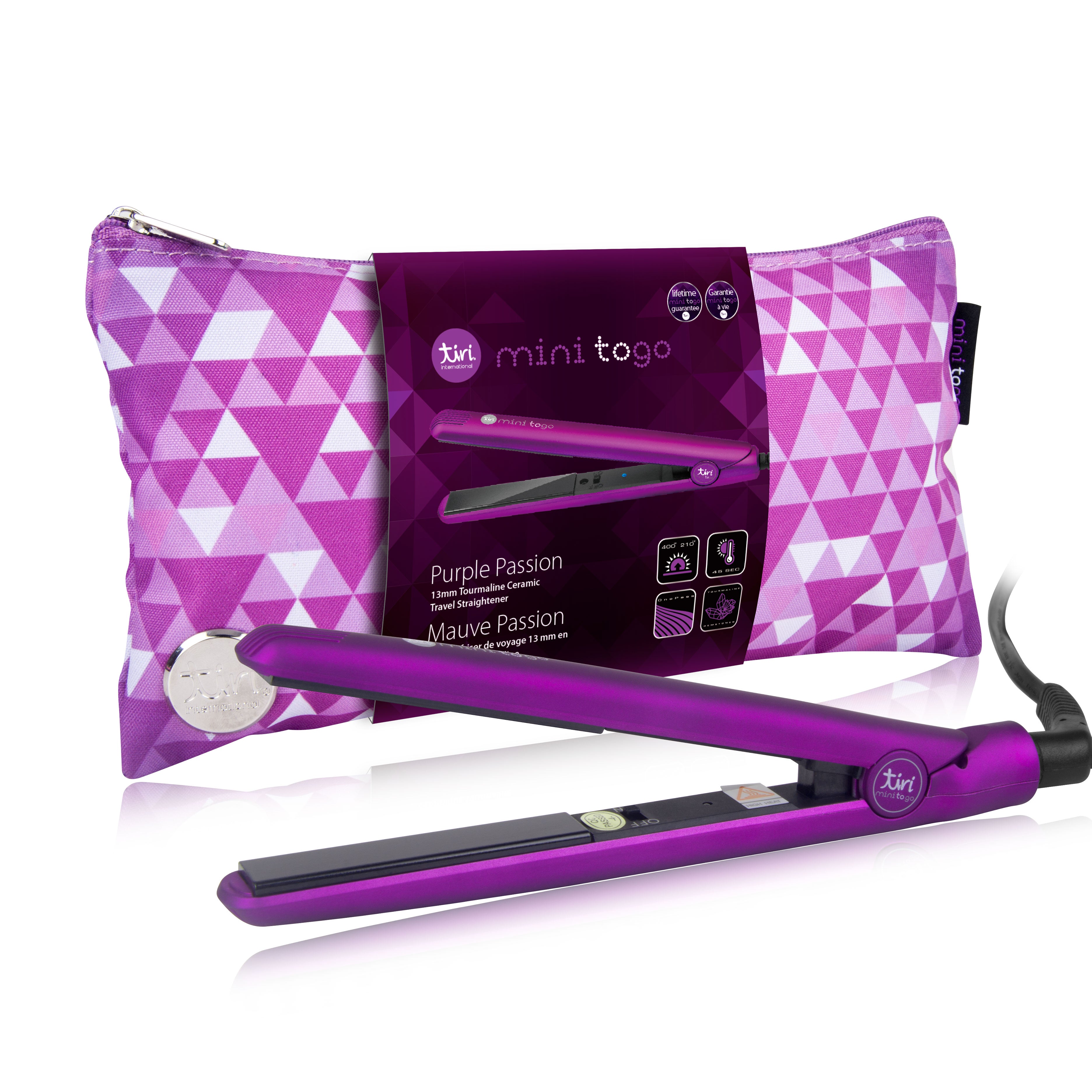 Mini ToGo Flat Iron with Travel Carrying Bag