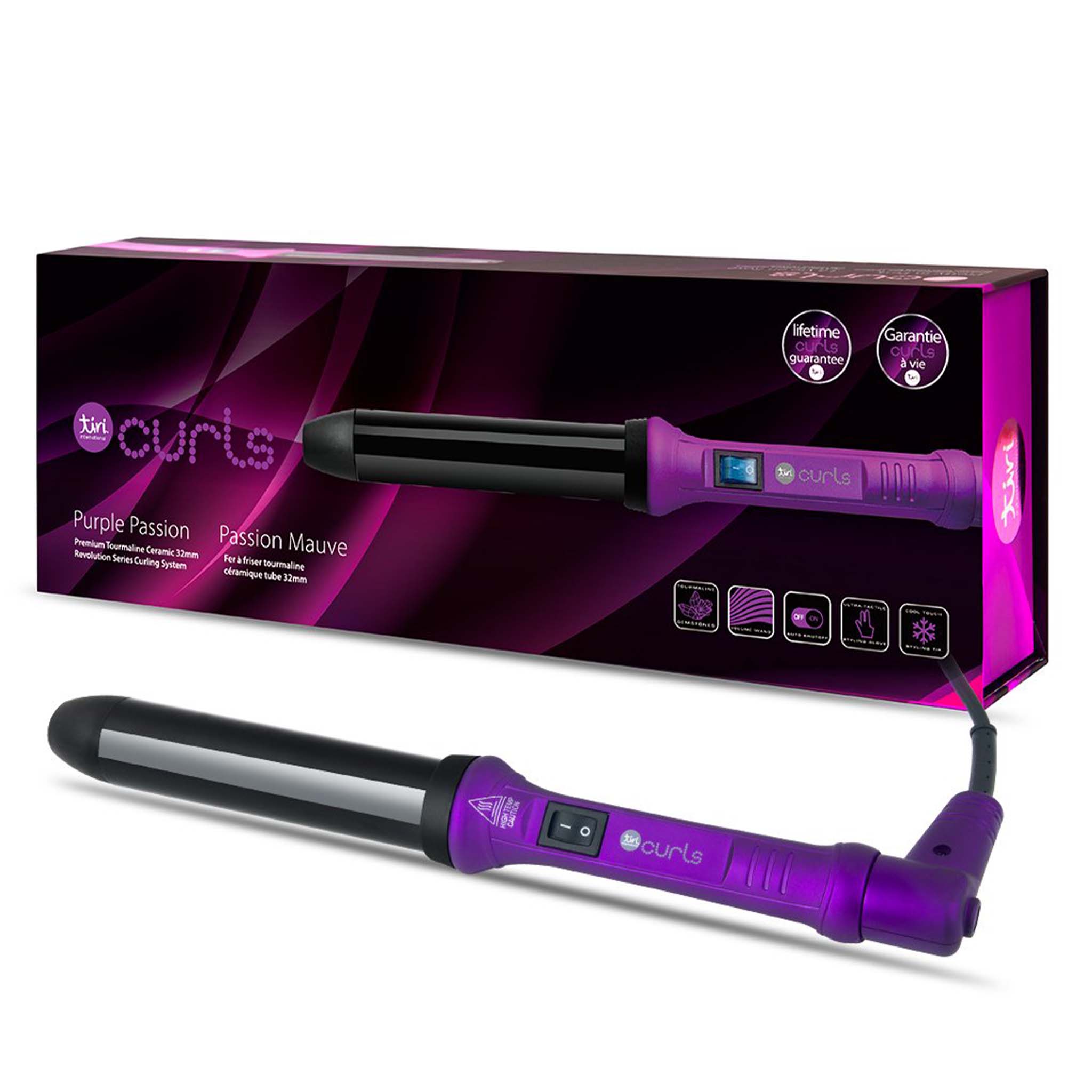 32mm Clipless Tourmaline Curling Iron (with Heat Glove Included)