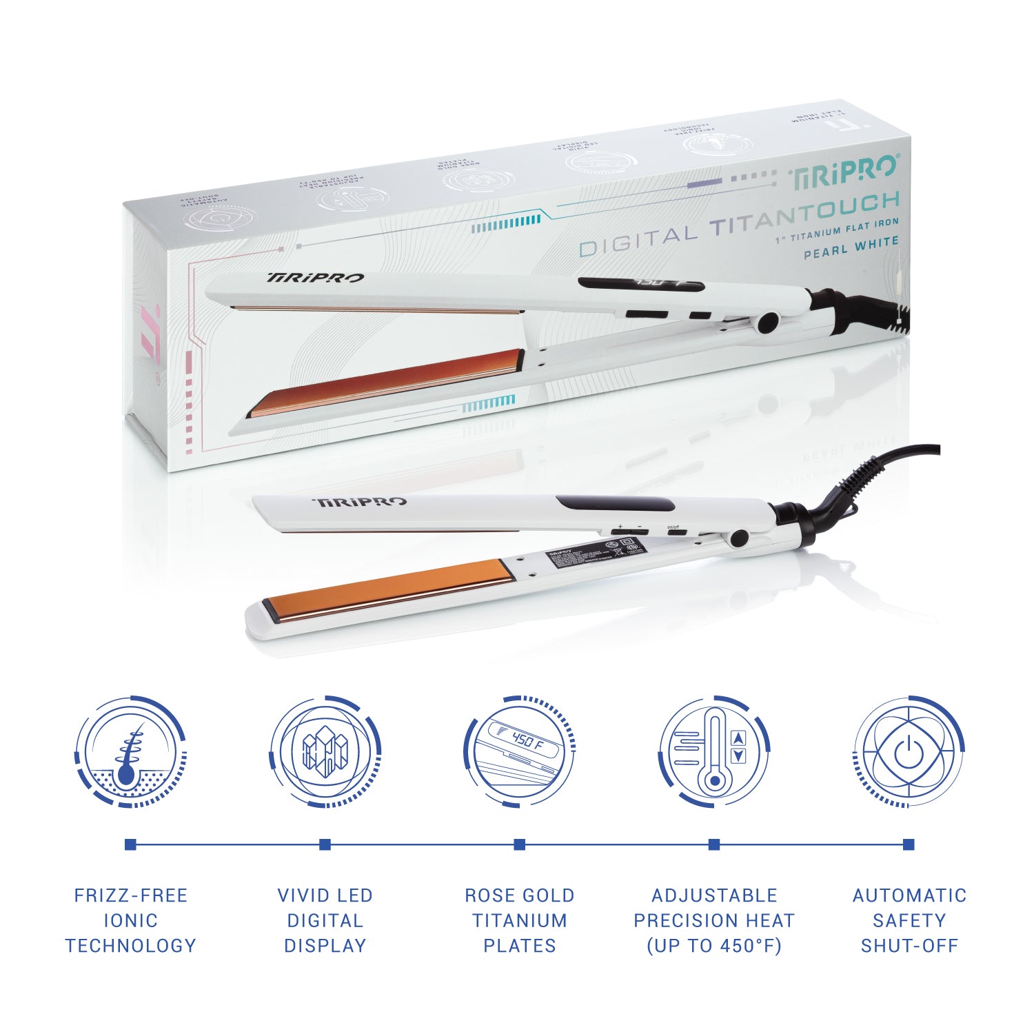 Digital “TitanTouch" 1 inch  Flat Iron