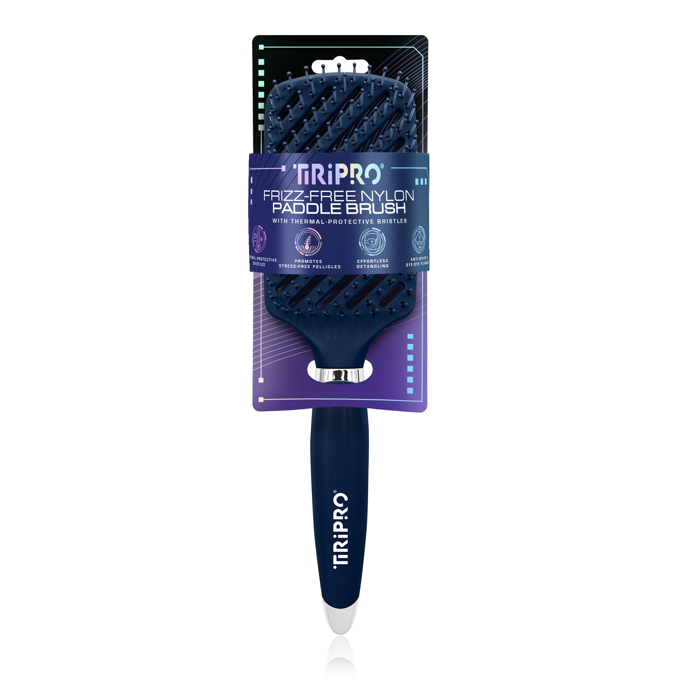 New Detangling No-Frizz Nylon Paddle Brush