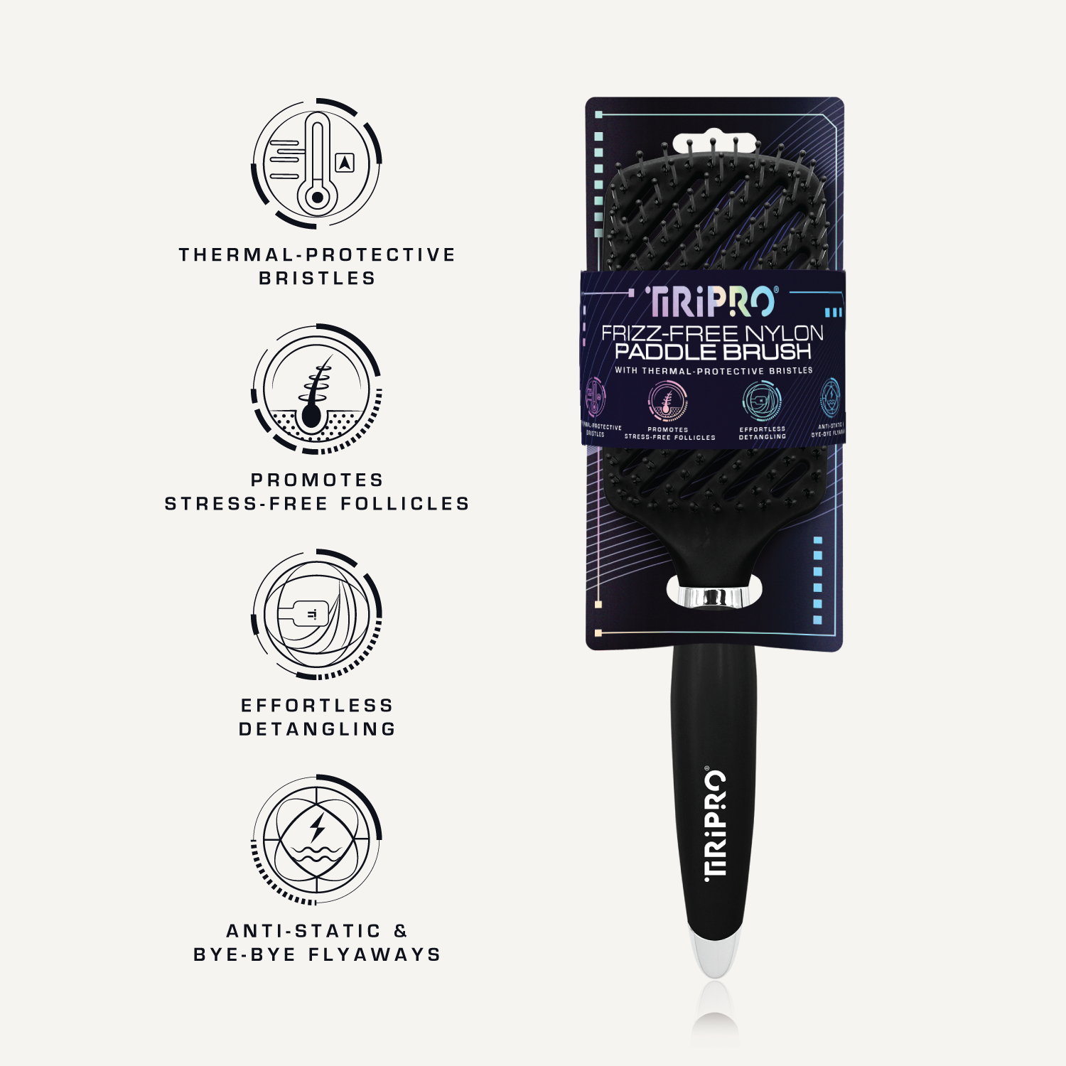 Detangling No-Frizz Nylon Paddle Brush (COMING SOON)