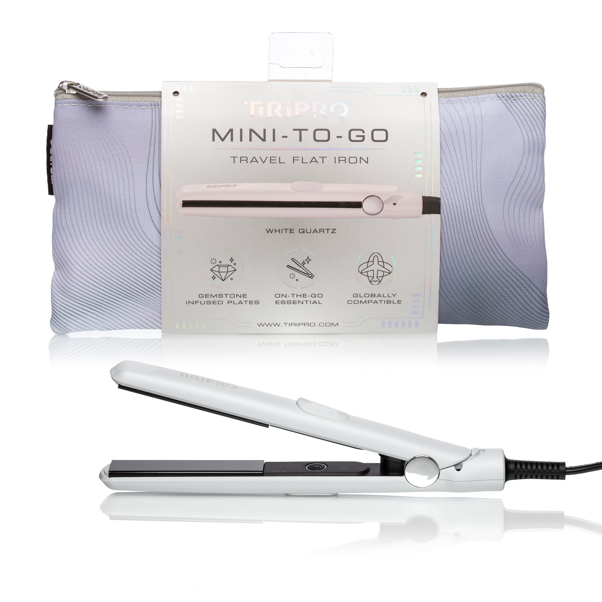 TIRI PRO "TO-GO" Travel Styling Duo | Foldable 1200W Travel Dryer + Compact Flat Iron