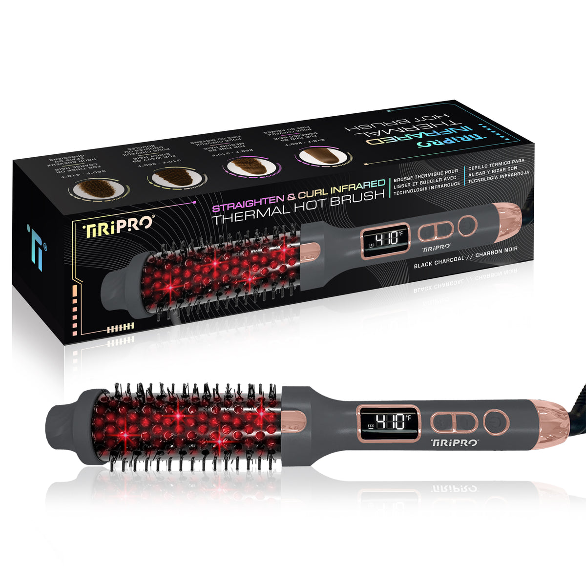 Infrared Thermal Hot Brush – Straighten & Curl Round Brush, 38mm