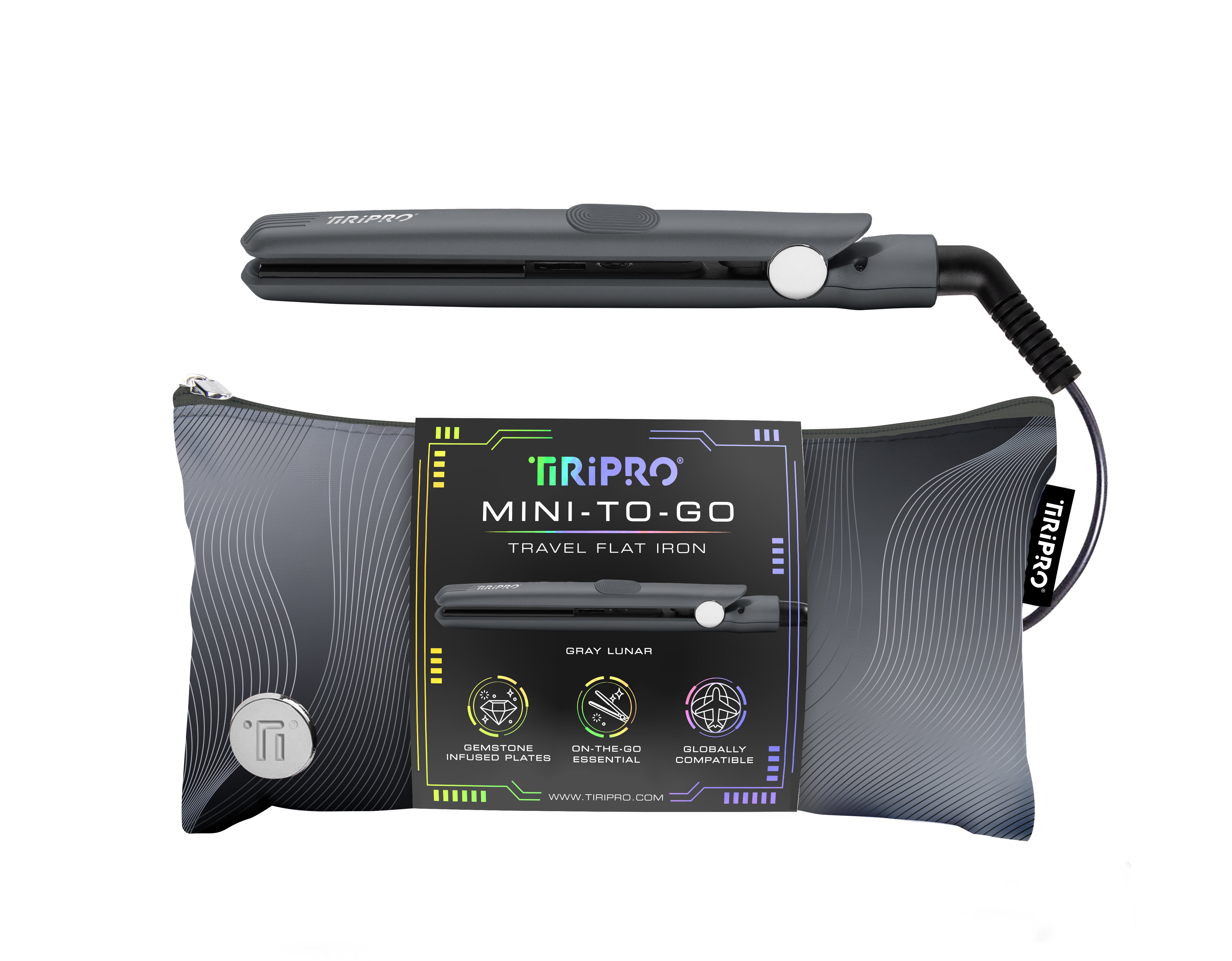 NEW Mini ToGo Flat Iron with Travel Carrying Bag