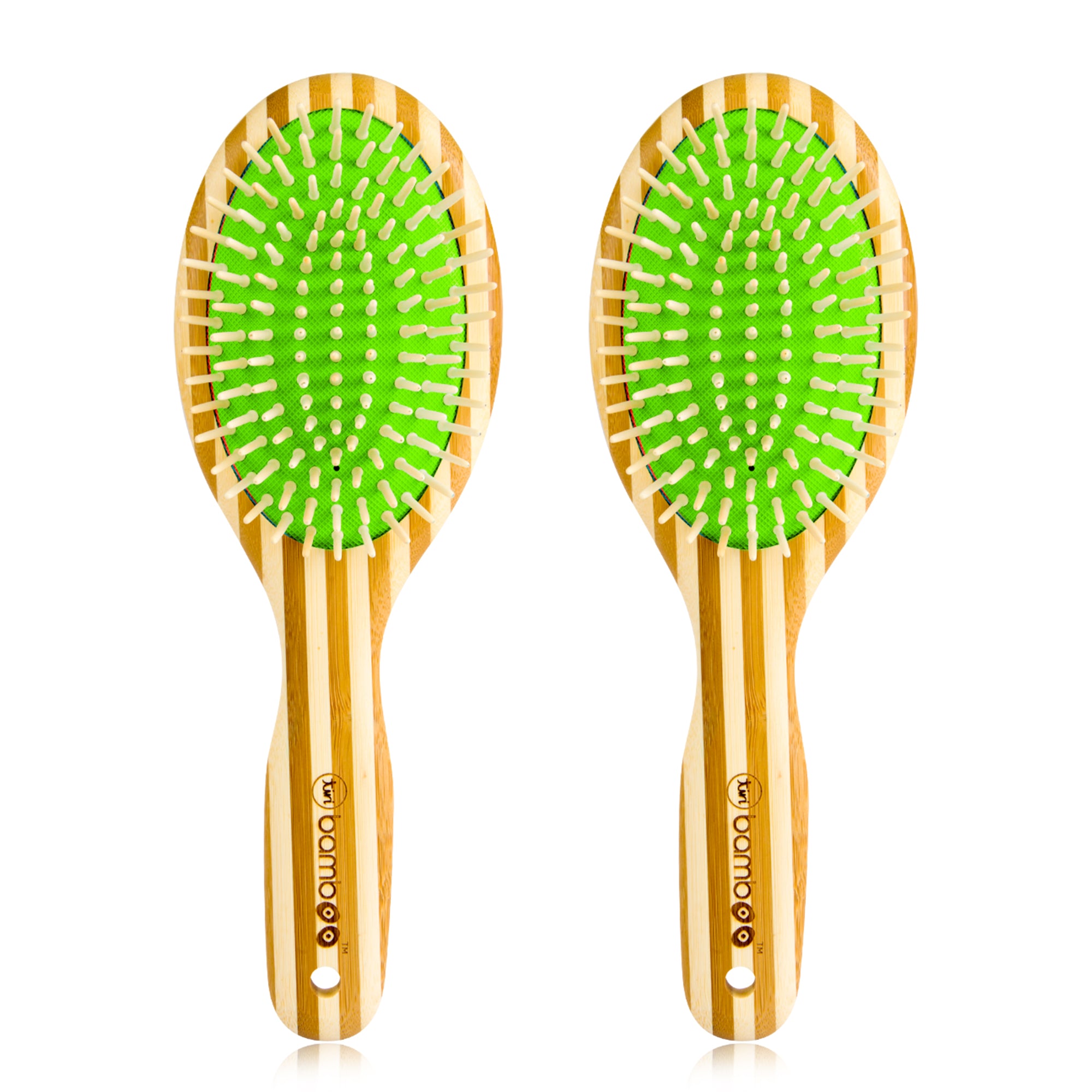 (Value 2-Pack) Sustainable Bamboo Hair Brush with Natural Bristles