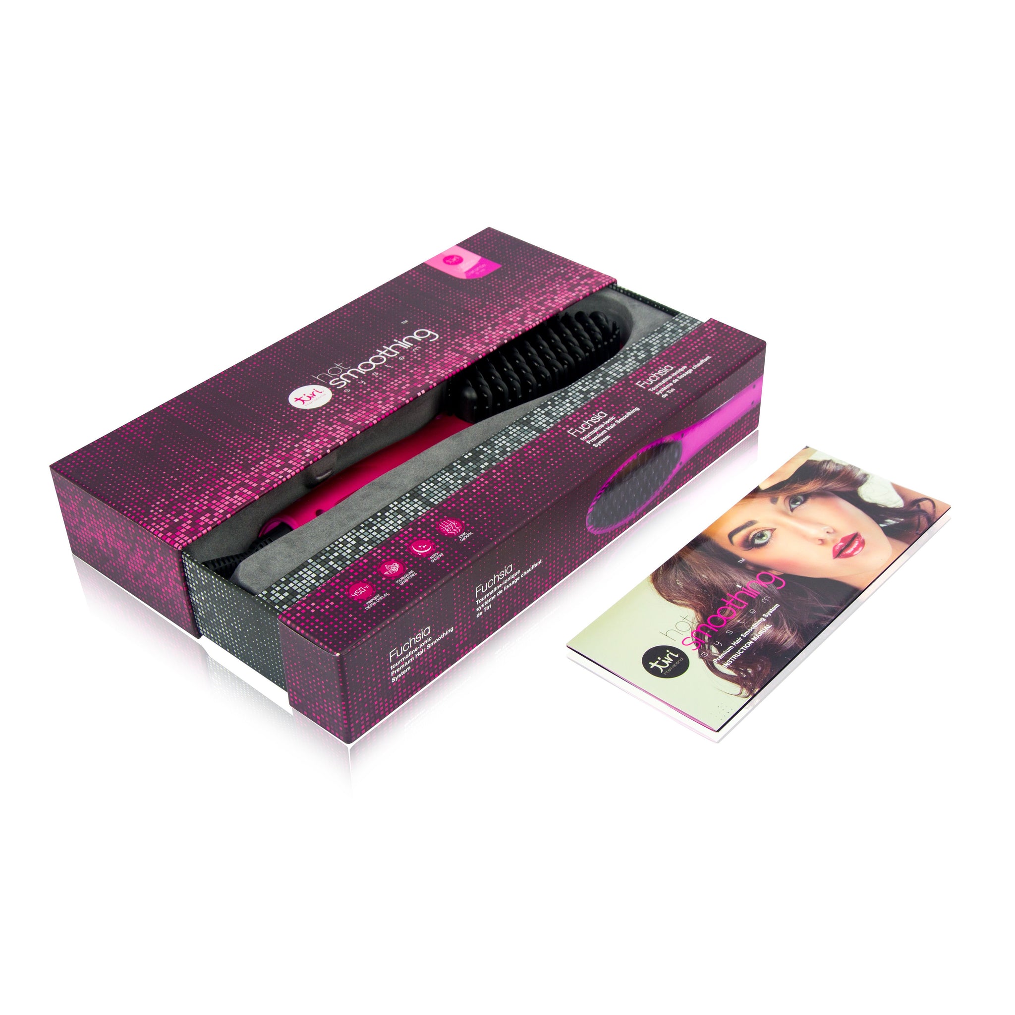 Digital Hot Brush Smoothing System with Far Infrared Tech - Fuschia