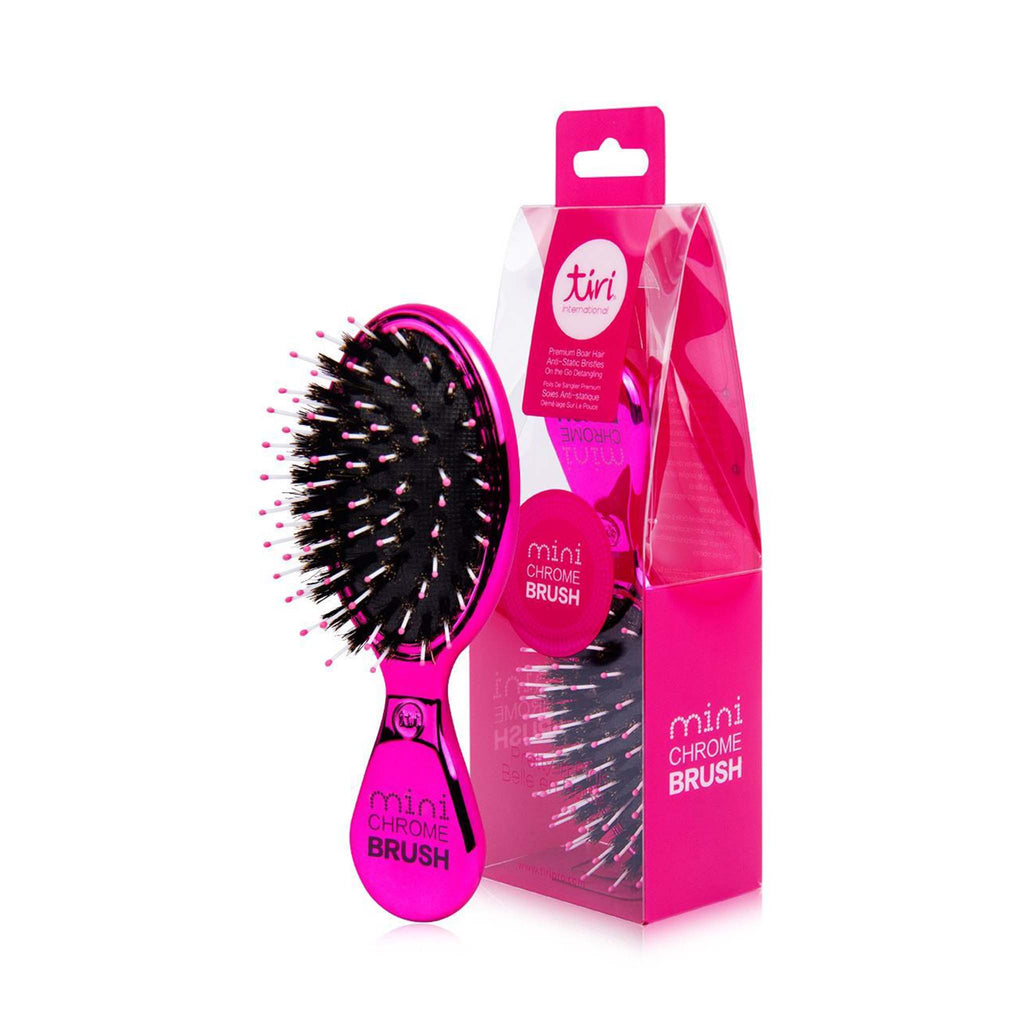 3.5 Round Boar Hair Brush, Stripe - Pink – Bath Accessories Co.