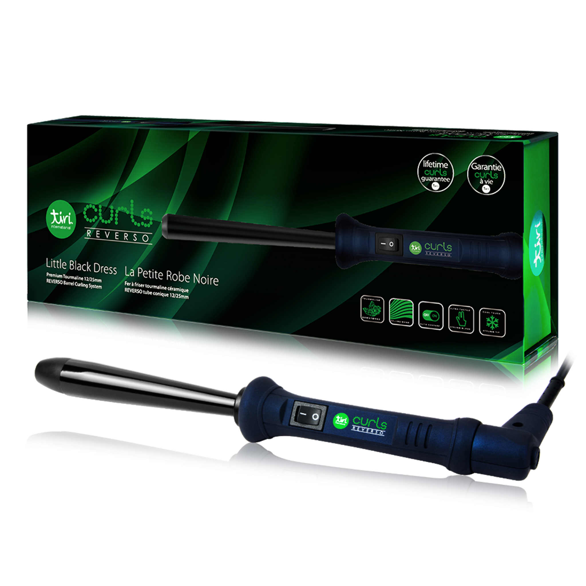 Reverso Clipless Tourmaline Curling Iron (with Heat Glove Included)
